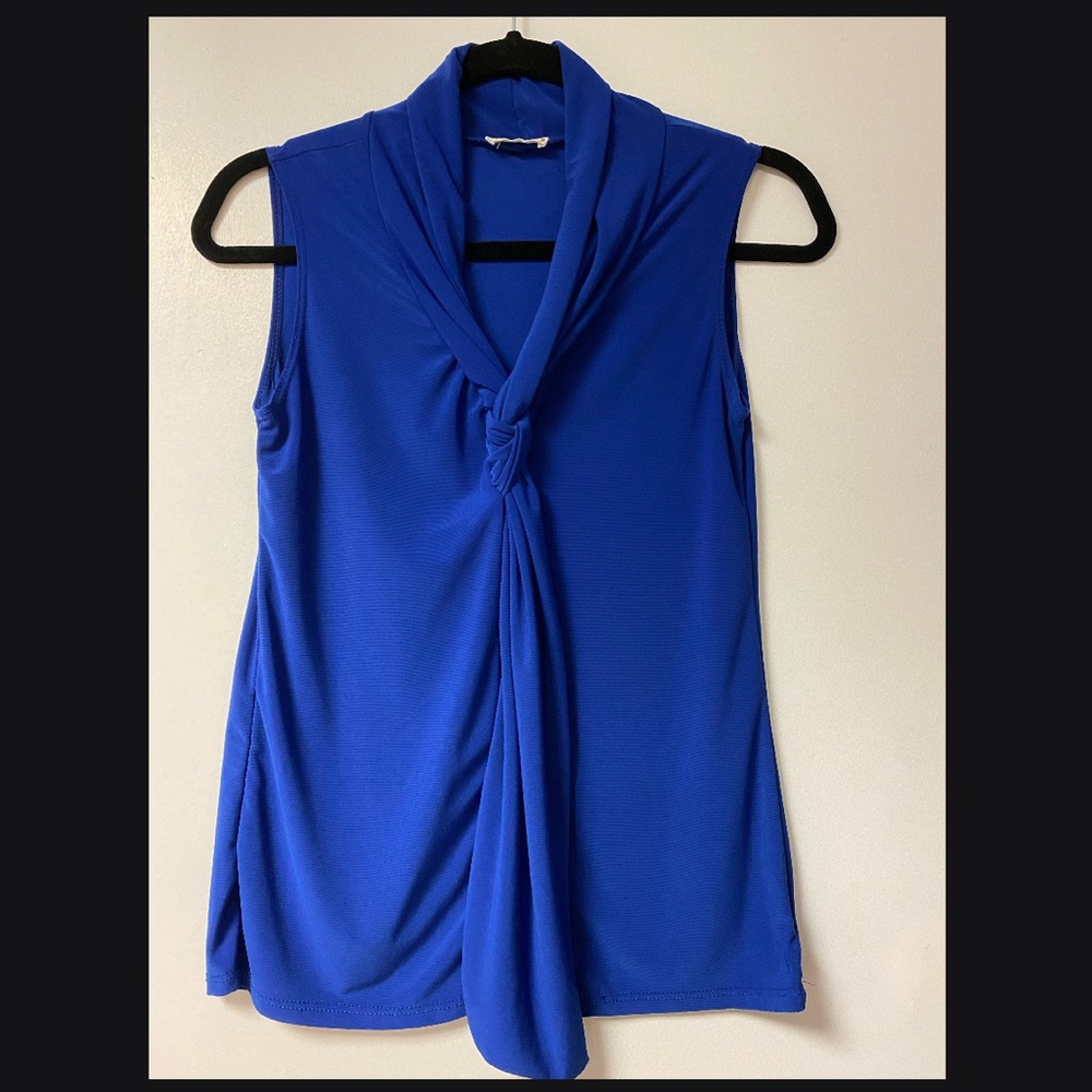 Dark Blue Knotted Blouse